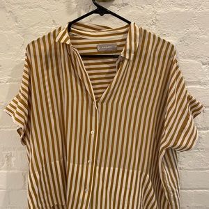 Everlane Clean Silk Short-Sleeve Square Shirt